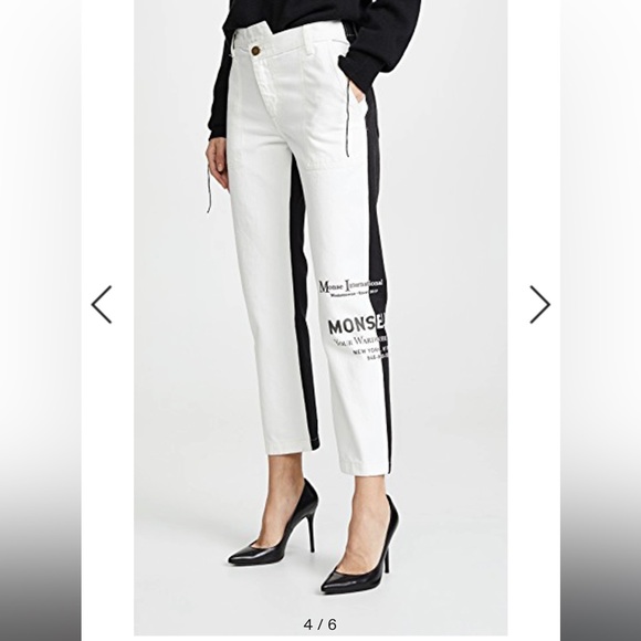 Designer Monse luxury brand limited edition half and half jeans timeless piece - Picture 3 of 16